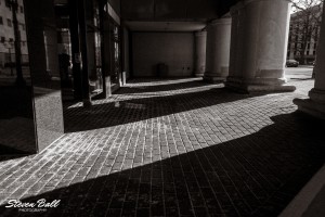 Shadows from pillars